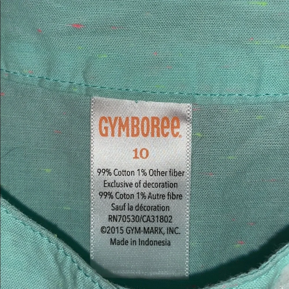 Gymboree teal blue w flecks shorts romper sz 10 NWOT